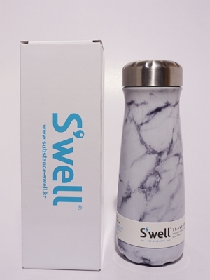 Swell Bottle 16oz Traveler Collection - White Marble