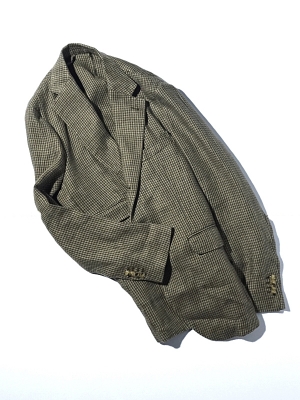 Man 1924 Kennedy Jacket 1903 - Khaki Houndstooth