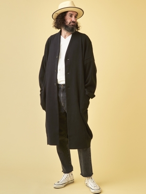Yashiki Hanagumori Knit Coat -Black
